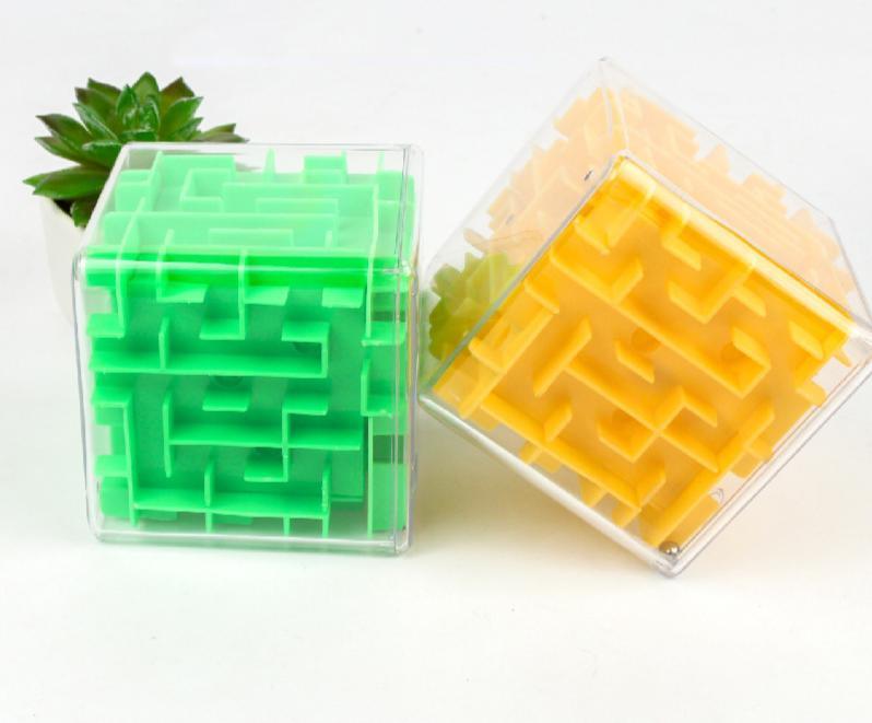 Labyrinthe 3D Magic Cube Transparent Six Faces Puzzle Cube de Vitesse Jeu de Bille Labyrinthe Jouets Éducatifs pour Enfants
