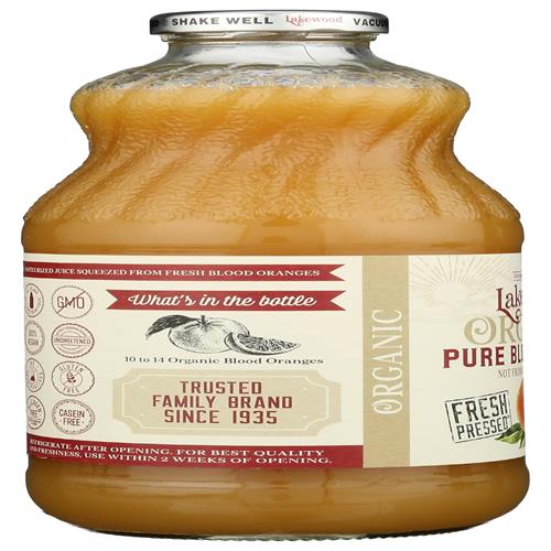 Lakewood, Jus d'orange sanguine pur biologique, 946 ml