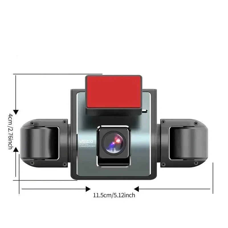 Enregistreur de conduite automobile 360° – Vision nocturne, 1080p, 4 canaux
