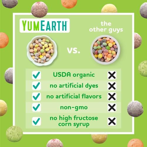 Bonbons tendres acidulés bio Yumearth Sour Giggles - Sans allergènes (9 principaux), sans colorants ni arômes artificiels, sans OGM, sans gluten, bonbons végétaliens - Sachet de 141 g (lot de 1)