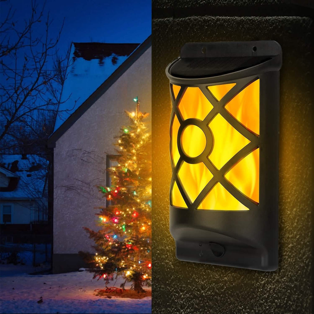 96 LEDs Lumières solaires extérieures étanches à flamme