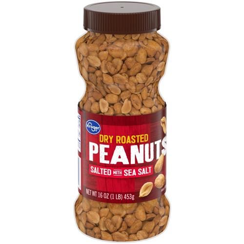Kroger Cacahuètes grillées à sec et salées 453 g