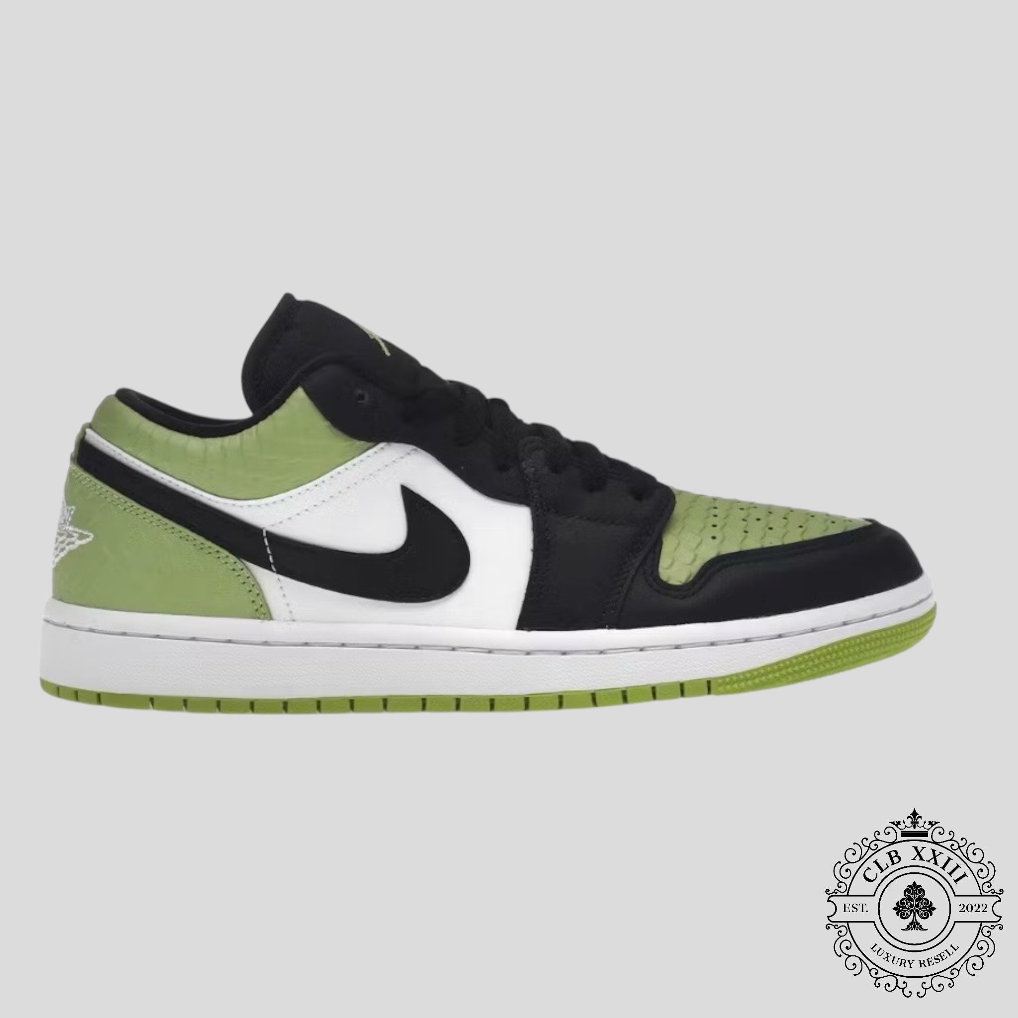 Air Jordan 1 Low Snakeskin Vert Vif (Femme)
