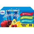 Capri Sun Lot de 30 pochettes de 17,7 cl de boisson aux jus de fruits aromatisés : Fruit Punch, Fraise Kiwi et Pacific Cooler