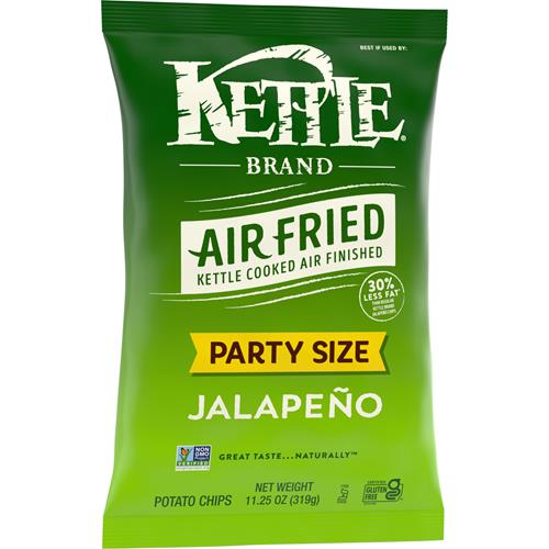 Chips de pommes de terre Kettle Brand, chips jalapeño cuites à l'air, sac format familial de 319 g