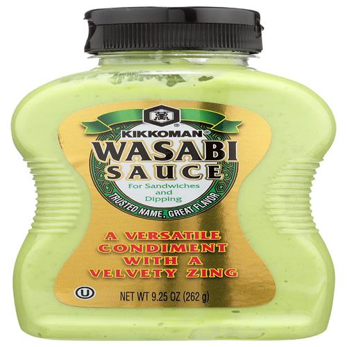 Kikkoman – Sauce Wasabi Idéale Pour Les Sandwichs et les Trempettes – Assaisonnement Polyvalent Épicé Plats Sushi, Sashimi – Bouteille Scellée – 9.25 Oz (Lot de 1), Vert
