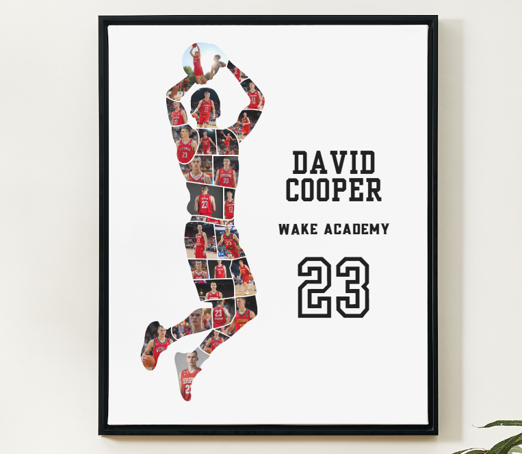Basketball Player Photo Collage – Editable Canva Template