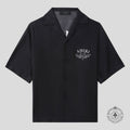 T-shirt en soie boutonné Amiri Imaginations noir