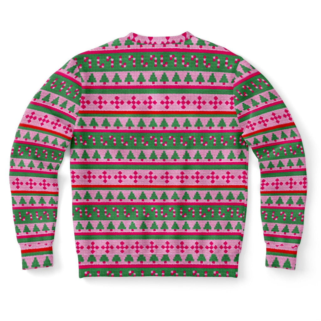 Sweat-shirt de Noël moche avec flamant rose maladroit