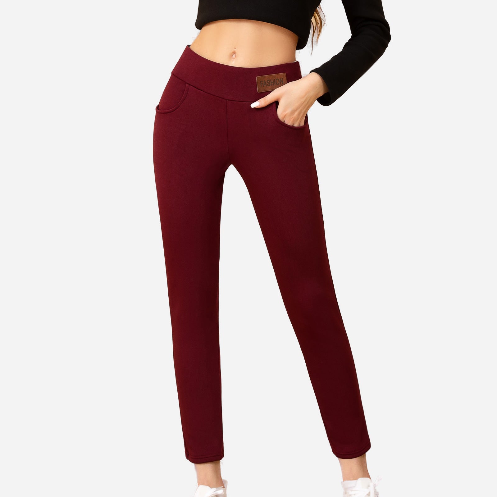 Pantalon décontracté à fente haute avec détail de fente latérale | Fitiquefit