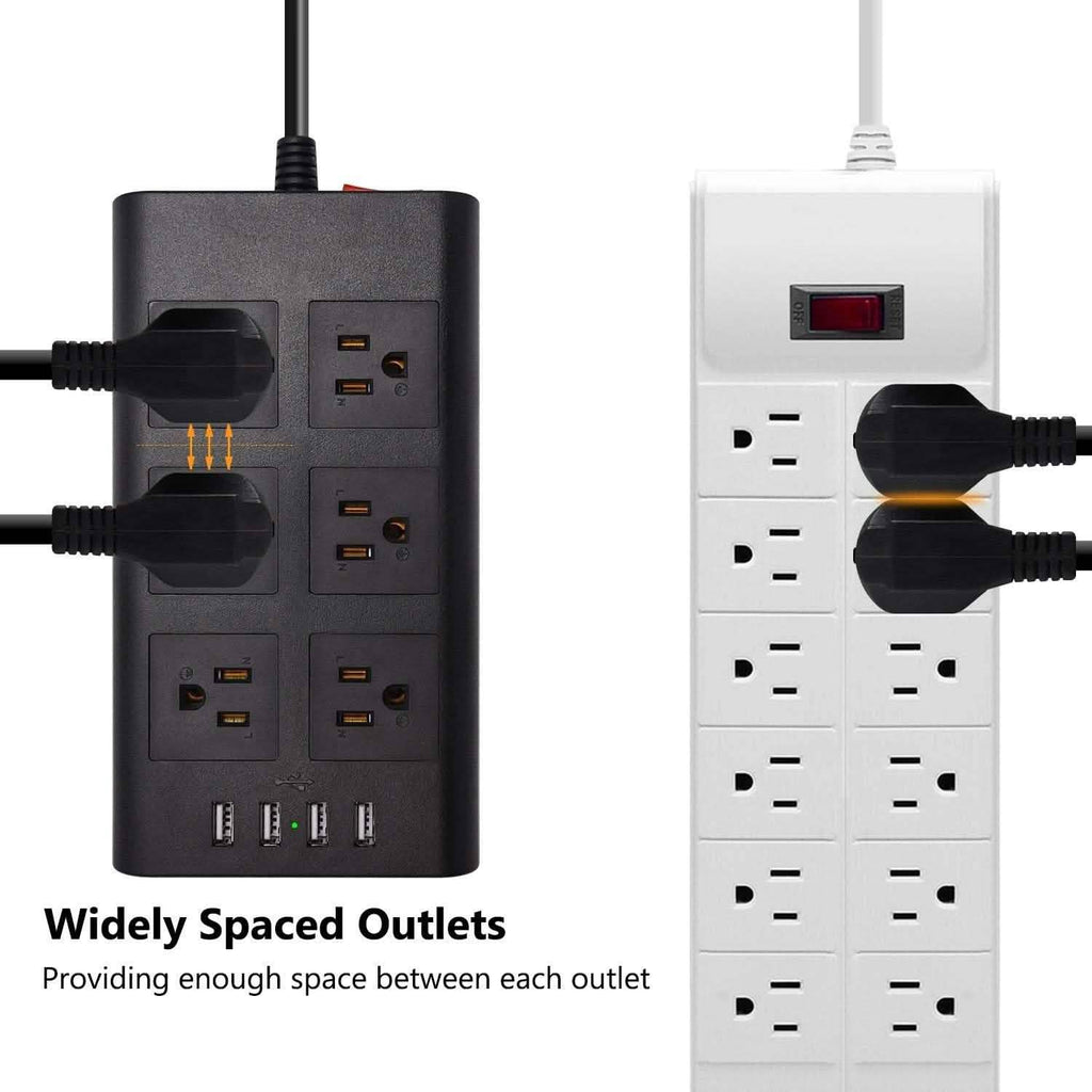 Parasurtenseur multiprise USB de 2,98 m