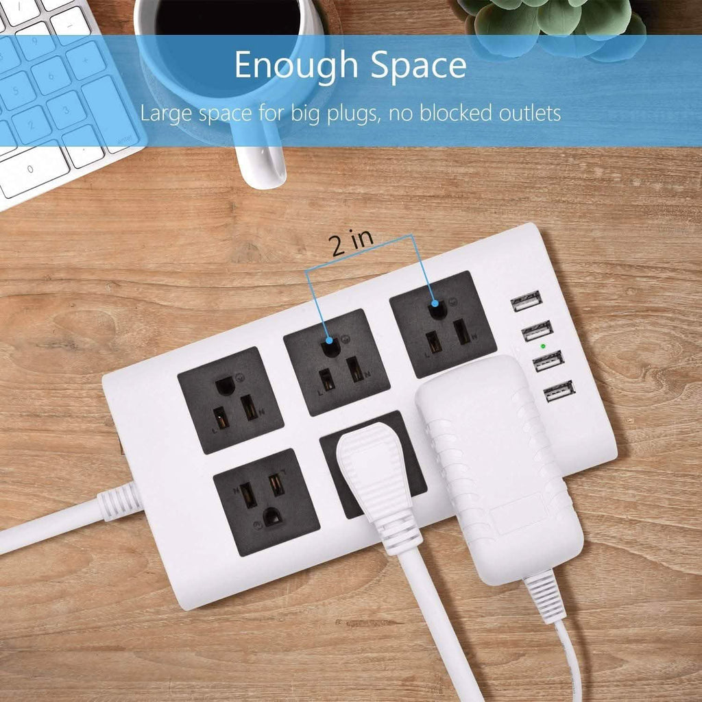 Parasurtenseur multiprise USB de 2,98 m