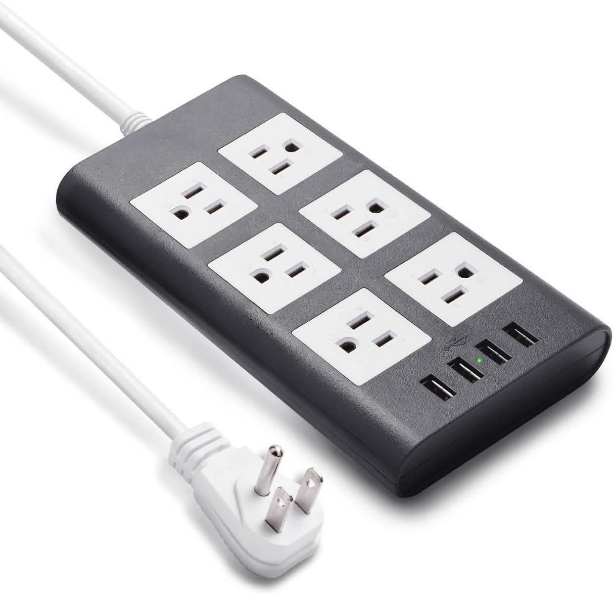 Parasurtenseur multiprise USB de 2,98 m