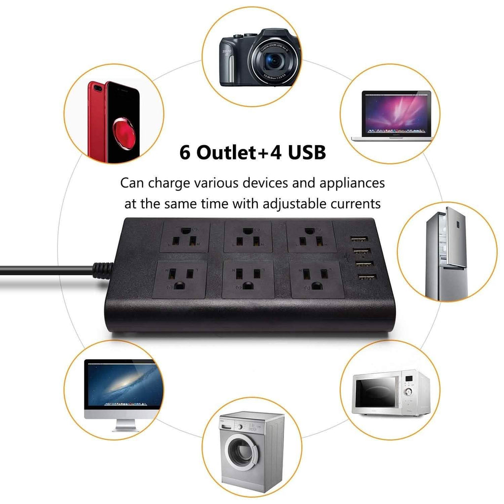 Parasurtenseur multiprise USB de 2,98 m