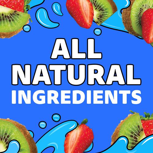 Capri Sun Boisson à saveur naturelle de jus de fraise et de kiwi avec d'autres arômes naturels, boîte de 30 unités, pochettes de 177 ml