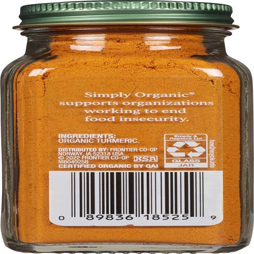 Curcuma moulu biologique Simply Organic, 67 g
