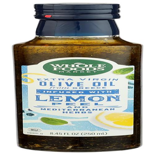 Whole Foods Market, Huile d'olive vierge extra, grecque infusée au citron et aux herbes méditerranéennes, 250 ml
