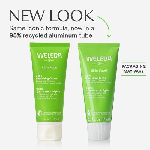 Weleda Skin Food Light Crème Corps Nourrissante 75 ml, Hydratant Riche en Plantes à la Camomille, au Calendula et à la Pensée Sauvage
