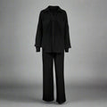 Ensemble décontracté pour femme, couleur unie
