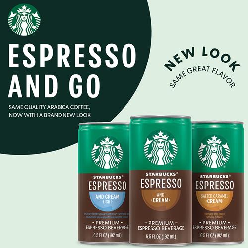 Boisson au café Starbucks Doubleshot Espresso, canettes de 192 ml (paquet de 4)