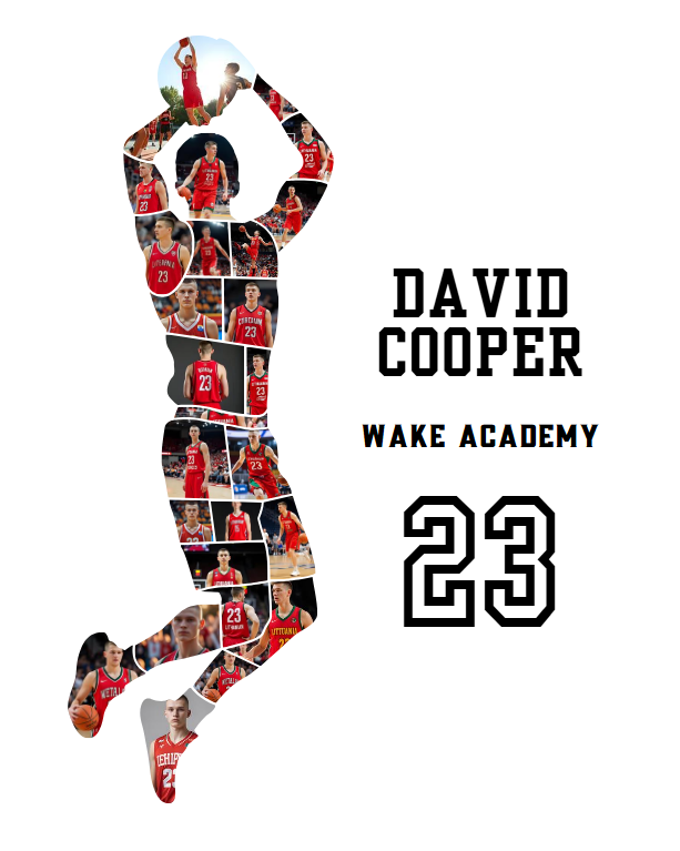 Basketball Player Photo Collage – Editable Canva Template