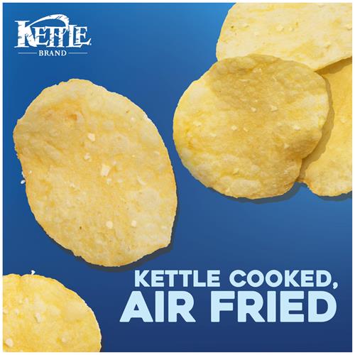 Croustilles Kettle Brand, croustilles de pommes de terre frites à l'air, sel de mer et vinaigre, sac format fête de 319 g