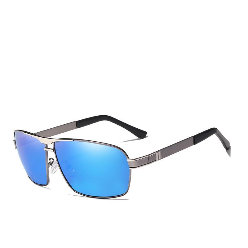 Lunettes de soleil de luxe pour hommes, style classique, monture en métal de haute qualité et verres polarisés avec protection UV400