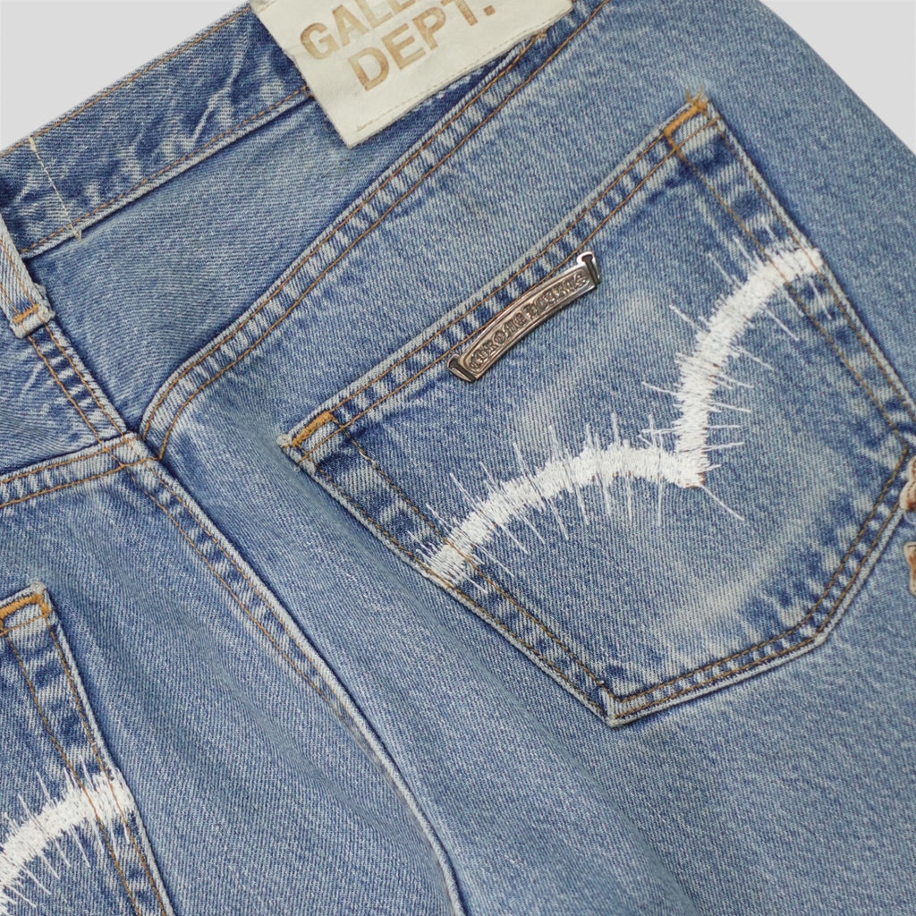 Jean Chrome Hearts X Gallery Dept. à écusson léopard