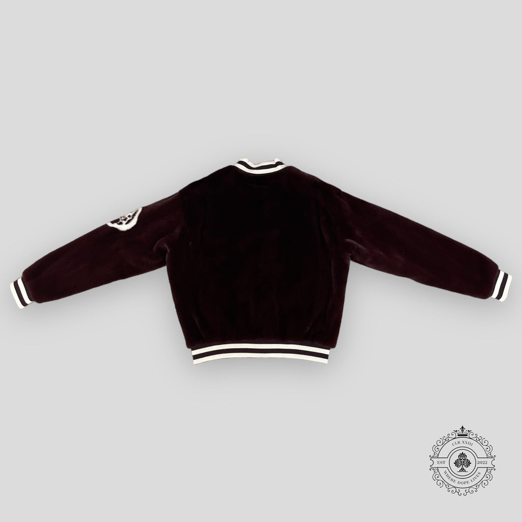 Blouson bombardier Louis Vuitton Lovers en vison marron
