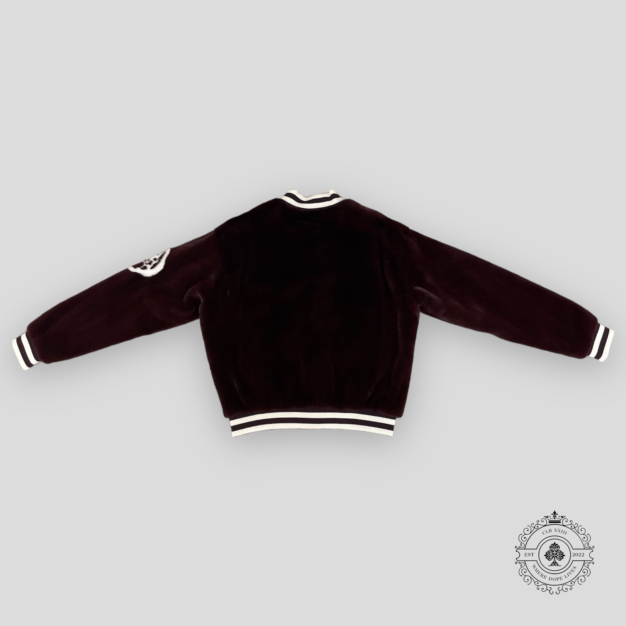 Blouson bombardier Louis Vuitton Lovers en vison marron