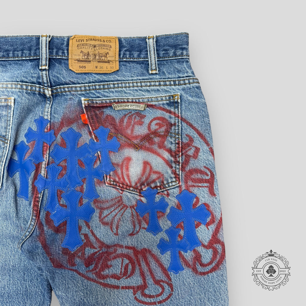 Jeans Chrome Hearts Levi's Stencil Cross Patch