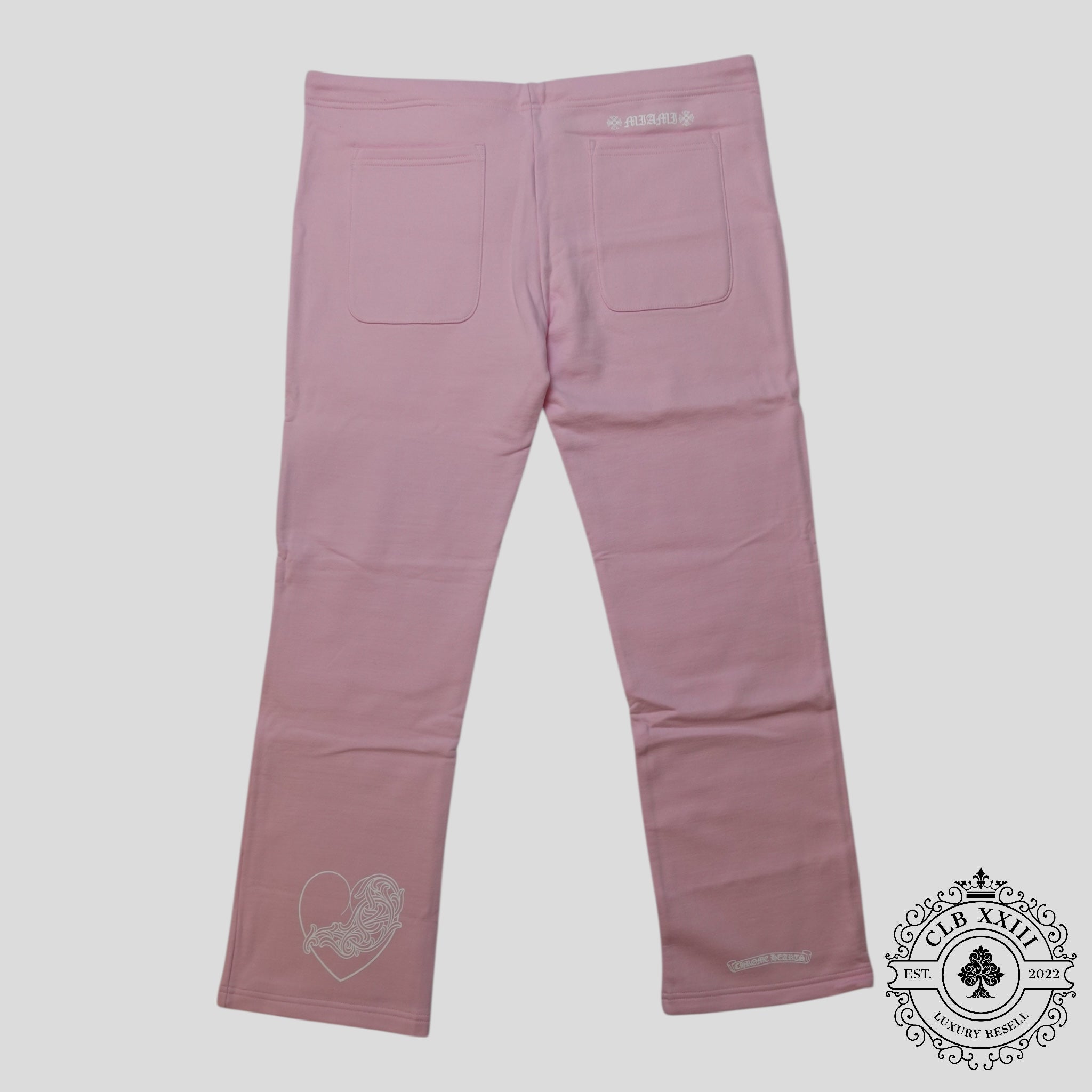 Pantalon de jogging Chrome Hearts Art Basel Vine Heart rose clair