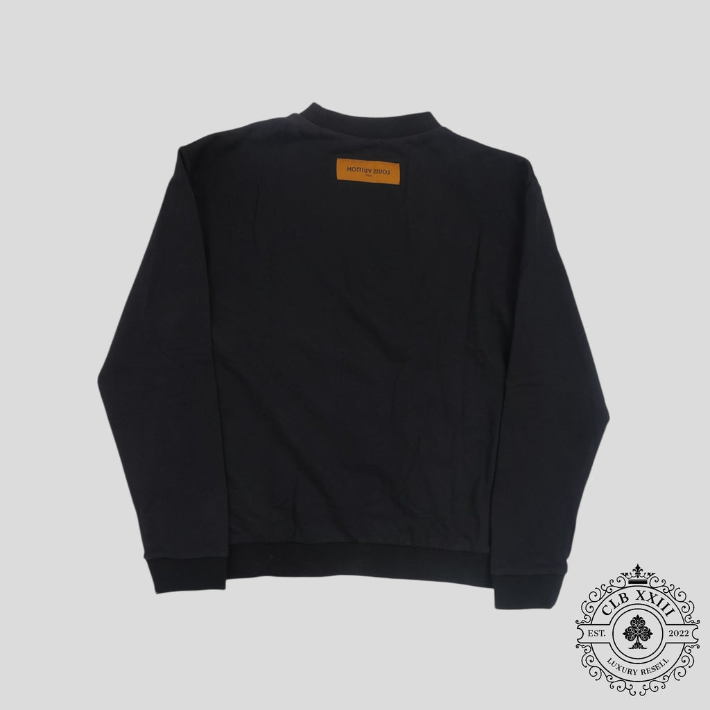 Louis Vuitton LV Stich Print Pull Ras du Cou Brodé Noir