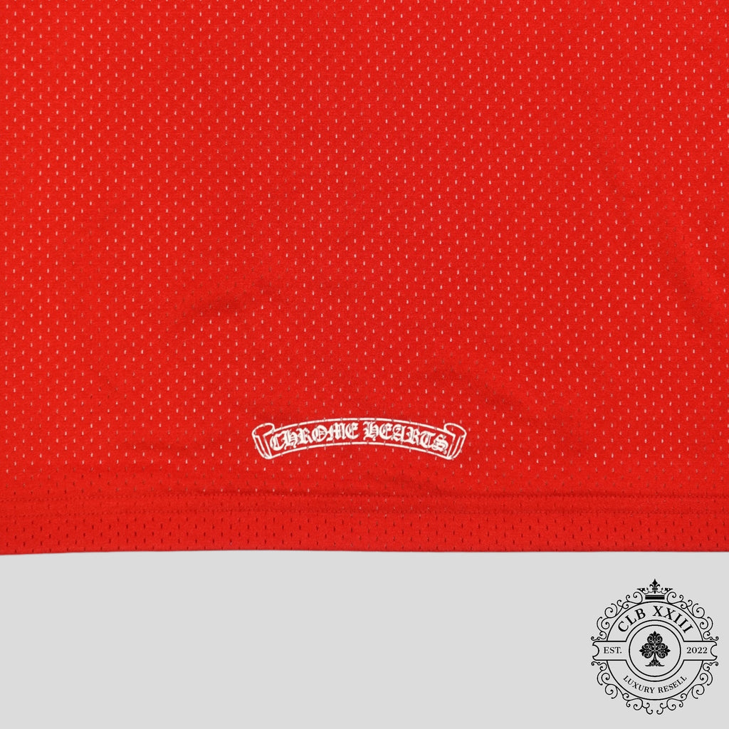 Maillot réversible en mesh Chrome Hearts Team 99 rouge