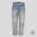 Jean militaire Amiri Stencil en Clay Indigo