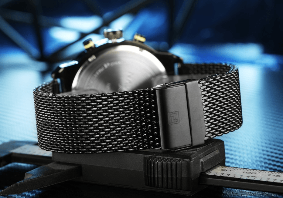 Montres à Quartz Analogiques Multifonctions pour Hommes, Étanche avec Bracelet en Maille d'Acier Inoxydable, Excellent Design, Cadeau Parfait