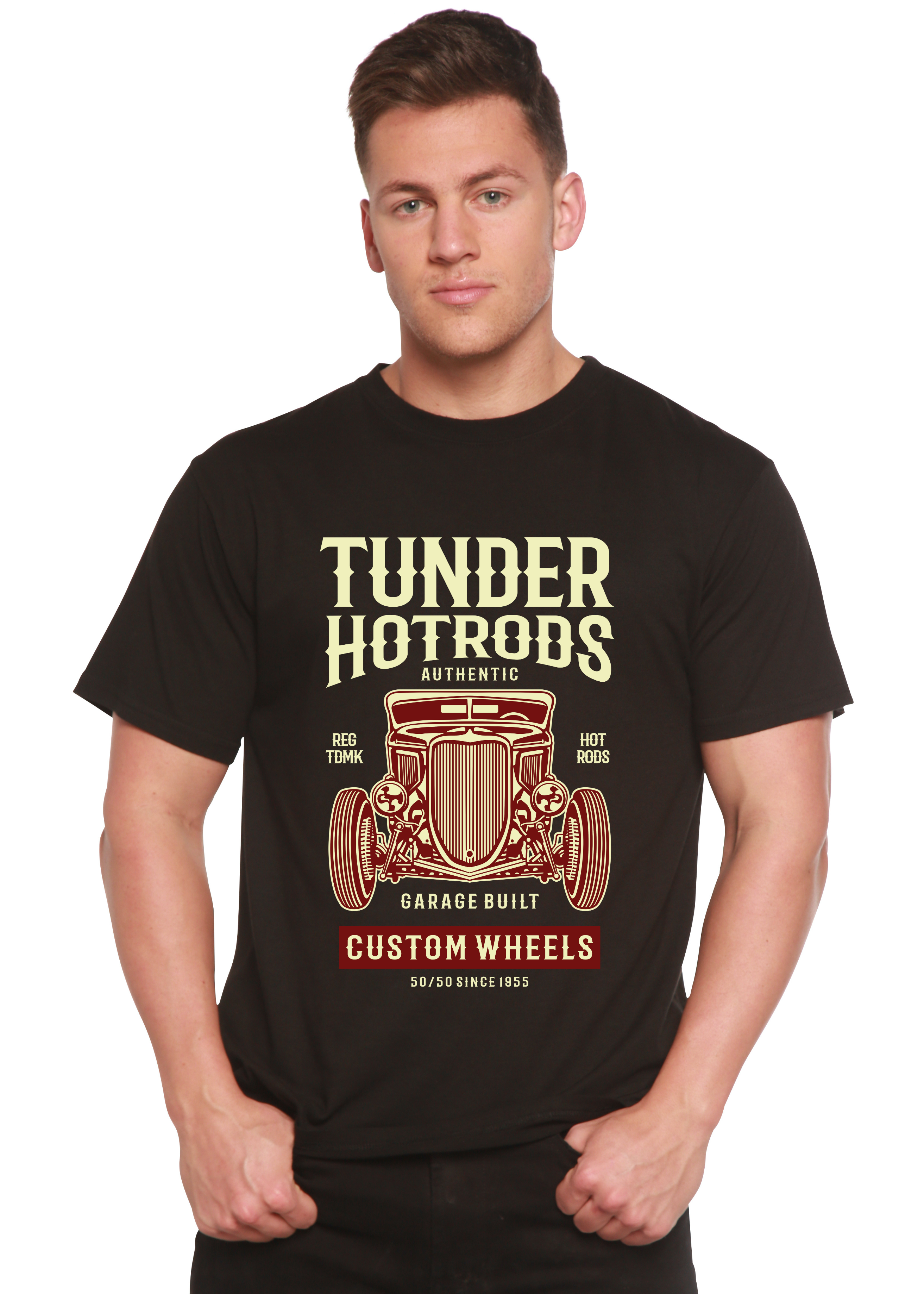 T-shirt graphique à manches courtes pour homme Thunder Hot Spun Bamboo® en viscose de bambou/coton biologique