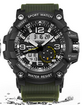 Nouvelle Montre Sport Analogique-Numérique Pour Hommes et Femmes Étanche 50M Professionnelle Quartz Grand Cadran Montre-Bracelet Militaire Avec Mode Nuit
