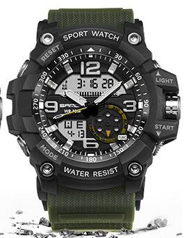 Nouvelle Montre Sport Analogique-Numérique Pour Hommes et Femmes Étanche 50M Professionnelle Quartz Grand Cadran Montre-Bracelet Militaire Avec Mode Nuit
