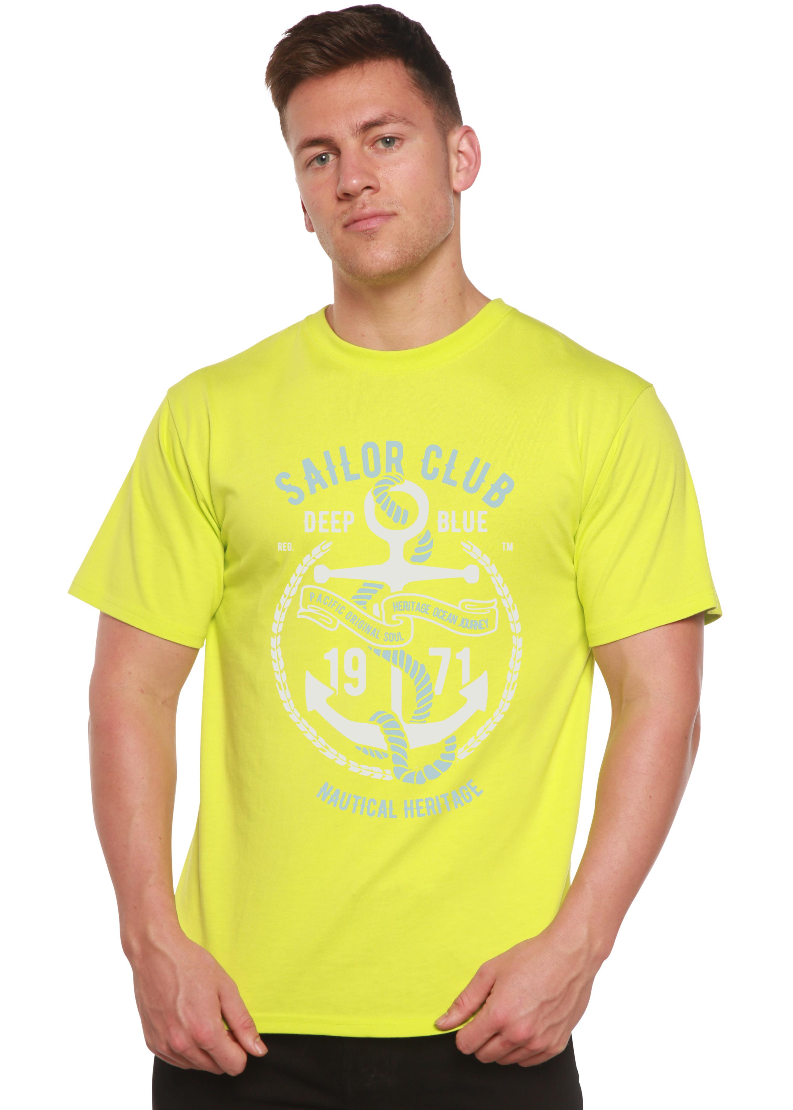 T-shirt graphique à manches courtes en viscose de bambou/coton bio Spun Bamboo® Sailor Club pour homme