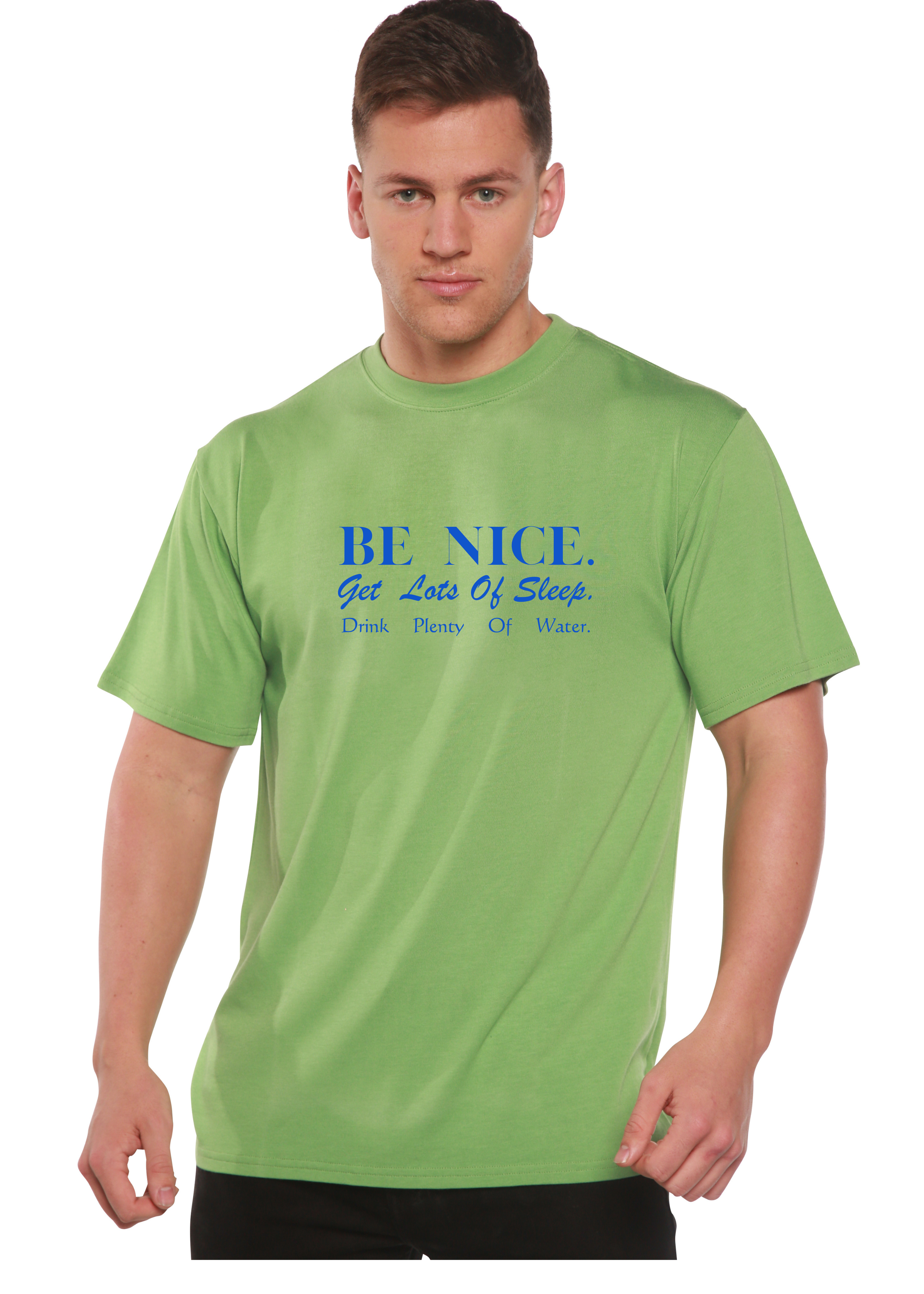 T-shirt graphique à manches courtes en bambou viscose/coton biologique Be Nice pour homme