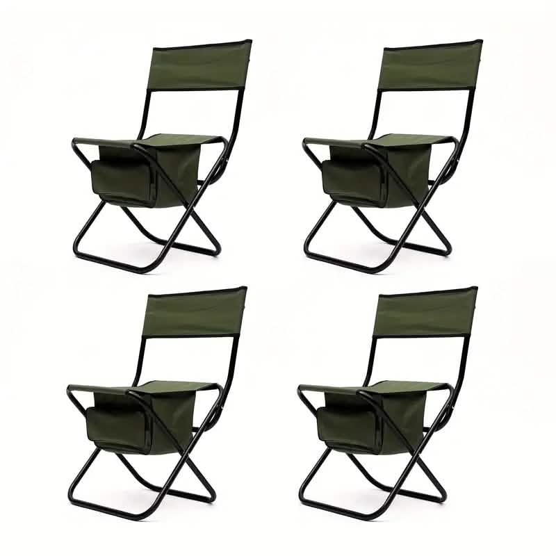 Lot de 4 : Chaise d'extérieur pliante avec sac de rangement