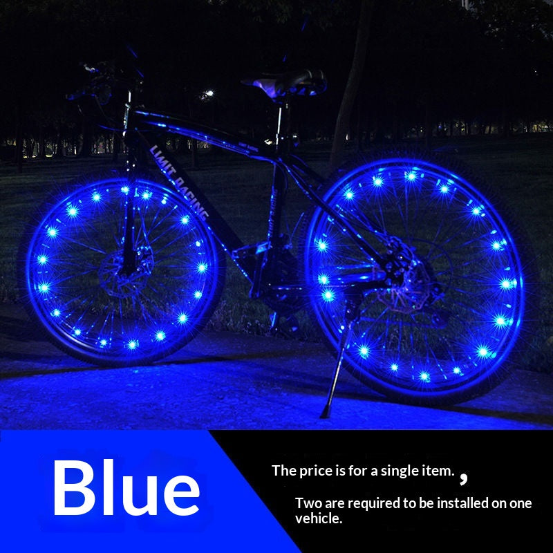 20 éclairages de jante de vélo LED, éclairage de roue, chaîne lumineuse pour rayons, bandes lumineuses étanches pour vélo, accessoires de décoration LED étanches pour rayons de vélo pour adultes, belle décoration de vélo de nuit