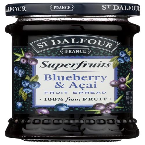 Confiture St Dalfour myrtilles et açaï superfruits, 170 g