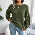 Pull en maille à manches lanternes pour femme