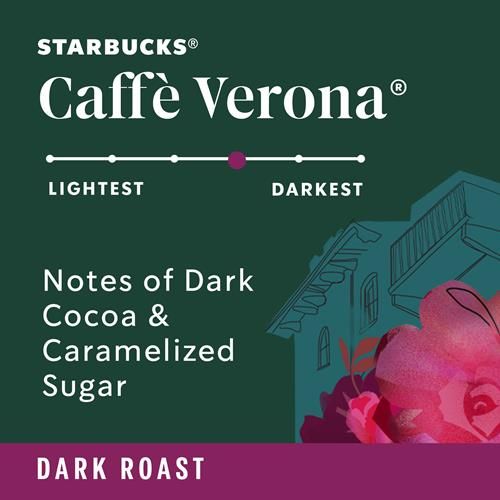 Café moulu Starbucks, café torréfié foncé, Caffè Verona, 100 % Arabica, 1 sachet (340 g)