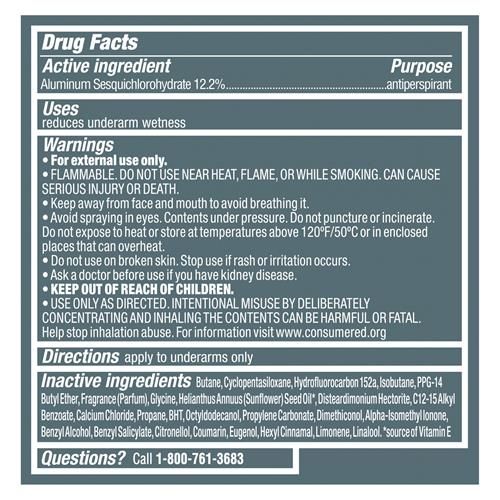 Dove Men+Care Anti-transpirant Déodorant Anti-Taches Fraîcheur Sèche en Vaporisateur pour Homme Anti-Marques Blanches et Jaunes, Protection Anti-Transpiration et Odeurs 72H avec Technologie Triple Protection 107g