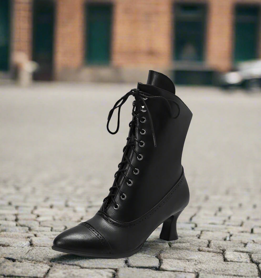 Bottes Martin à talons hauts pour femmes – Style britannique, mode motard