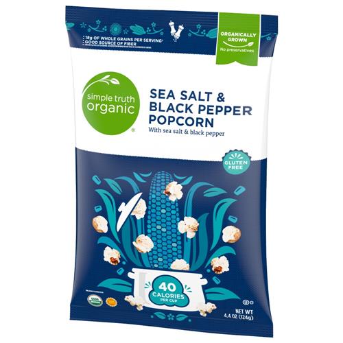 Pop-corn biologique Simple Truth sel marin et poivre noir 125 g