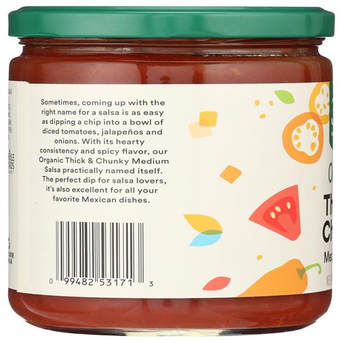 Salsa biologique épaisse et généreuse à l'intensité moyenne, 453 g, de Whole Foods Market